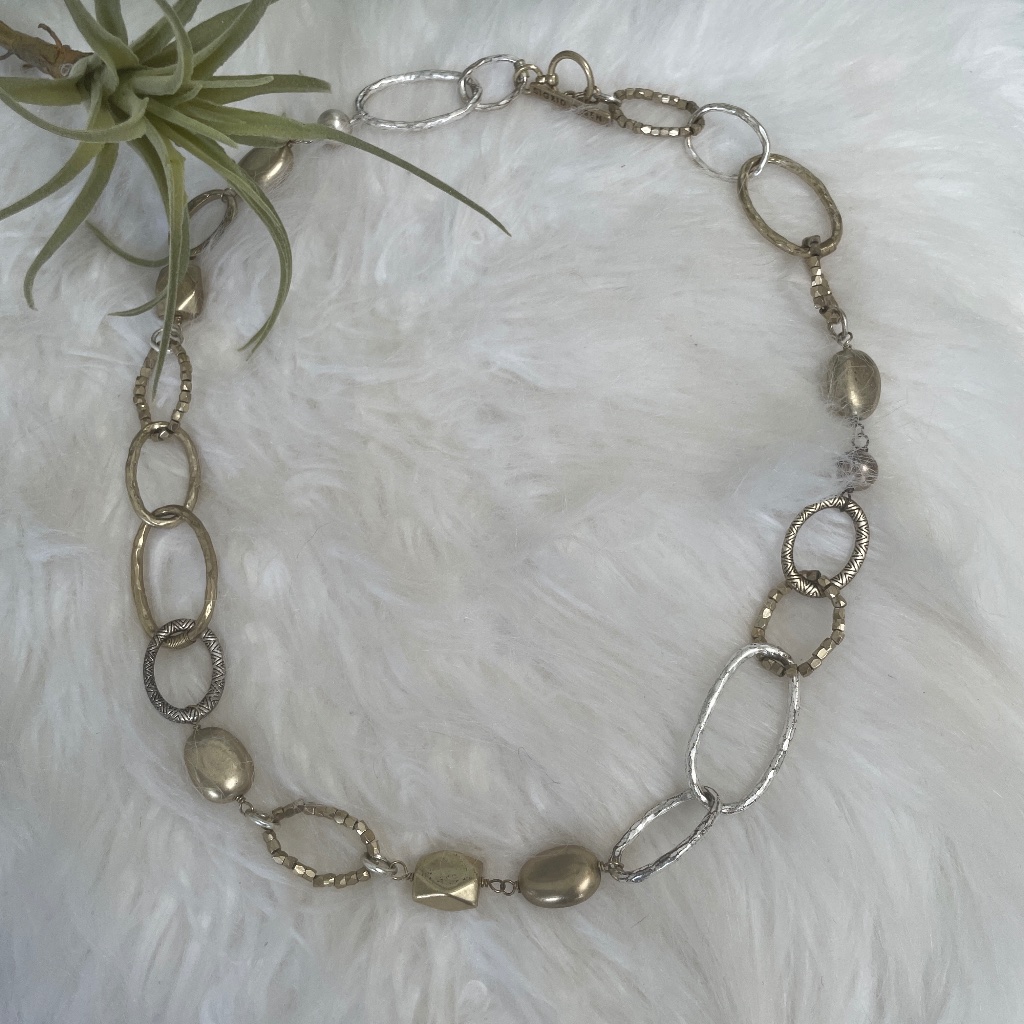 Vintage Gold Tone And Silver Accent Sigrid Olsen Necklace